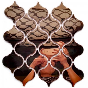 Neues Design Wandfliese Edelstahl Laterne Form Mosaik Fliese für Küche Backsplash
