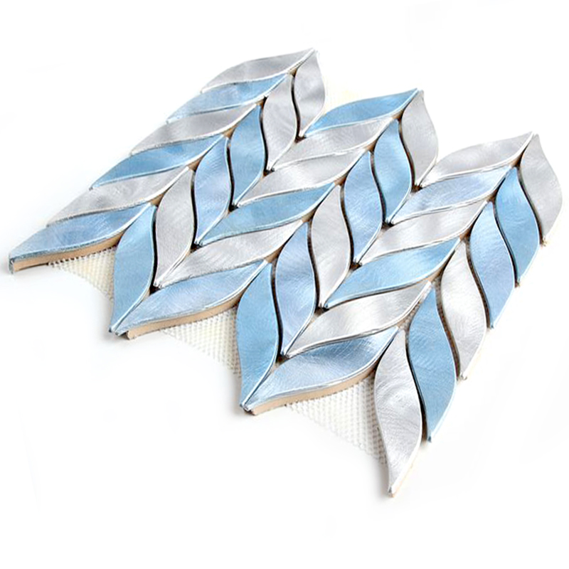 Mode-Aluminiummischungs-blaue Mosaik-Fliese für Dekorations-Badezimmer